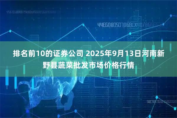 排名前10的证券公司 2025年9月13日河南新野县蔬菜批发市场价格行情